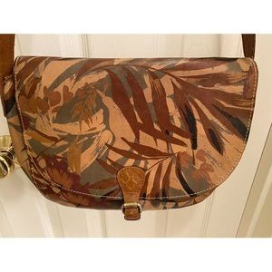 Patricia Nash crossbody hobo Verbania Palm Leaves